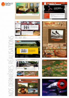 r&eacute;alisations graphisme dataxy